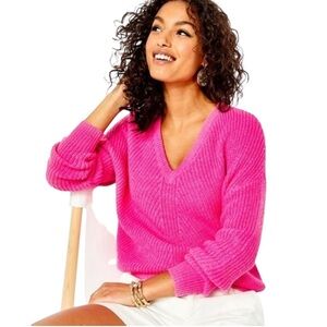 Lilly Pulitzer Kasmina Sweater 009409- Pink Isle - Size M